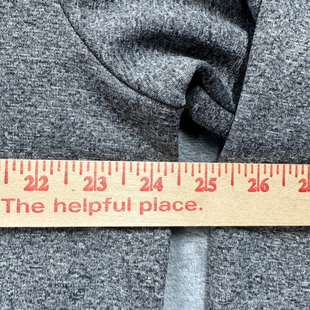The North Face Mens XL Grey Heather Red Logo Fleece Pullover Hoodie A6S8 F14